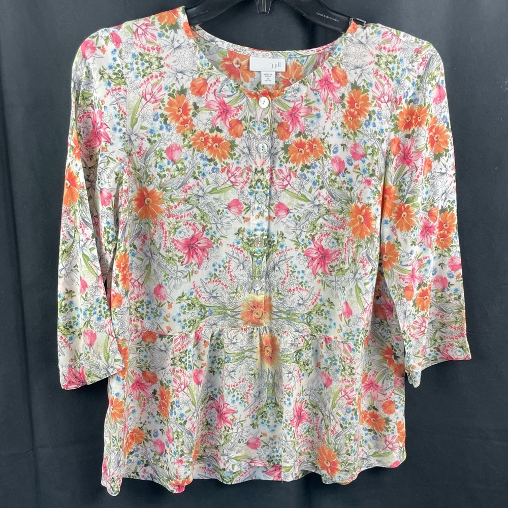 J Jill Floral Rayon Top